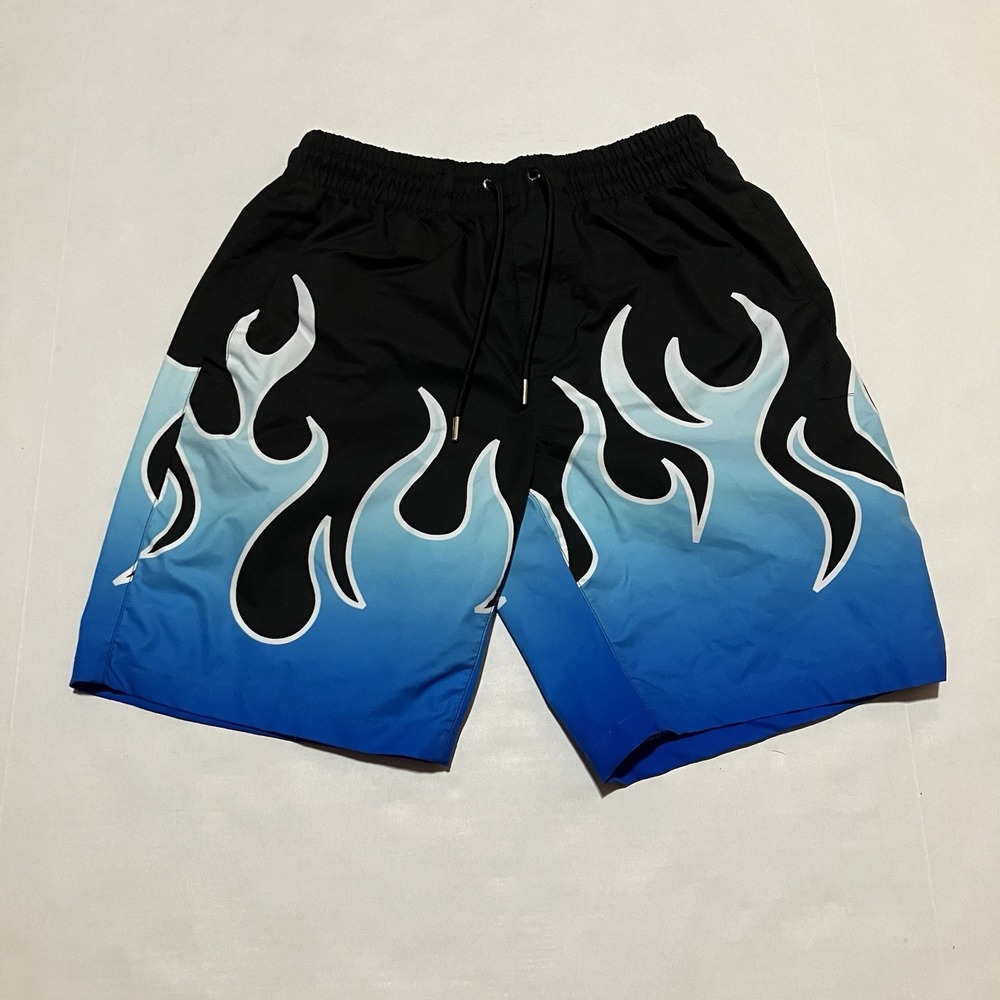 RipNDip‎ Shorts Size Medium Drawstring Stretch 8.5 Inseam Beach Outdoor Flame